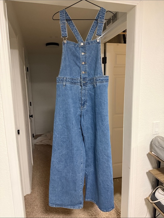 Universal Thread Denim - Universal Thread Blue Denim Women's Wide-Leg Overalls